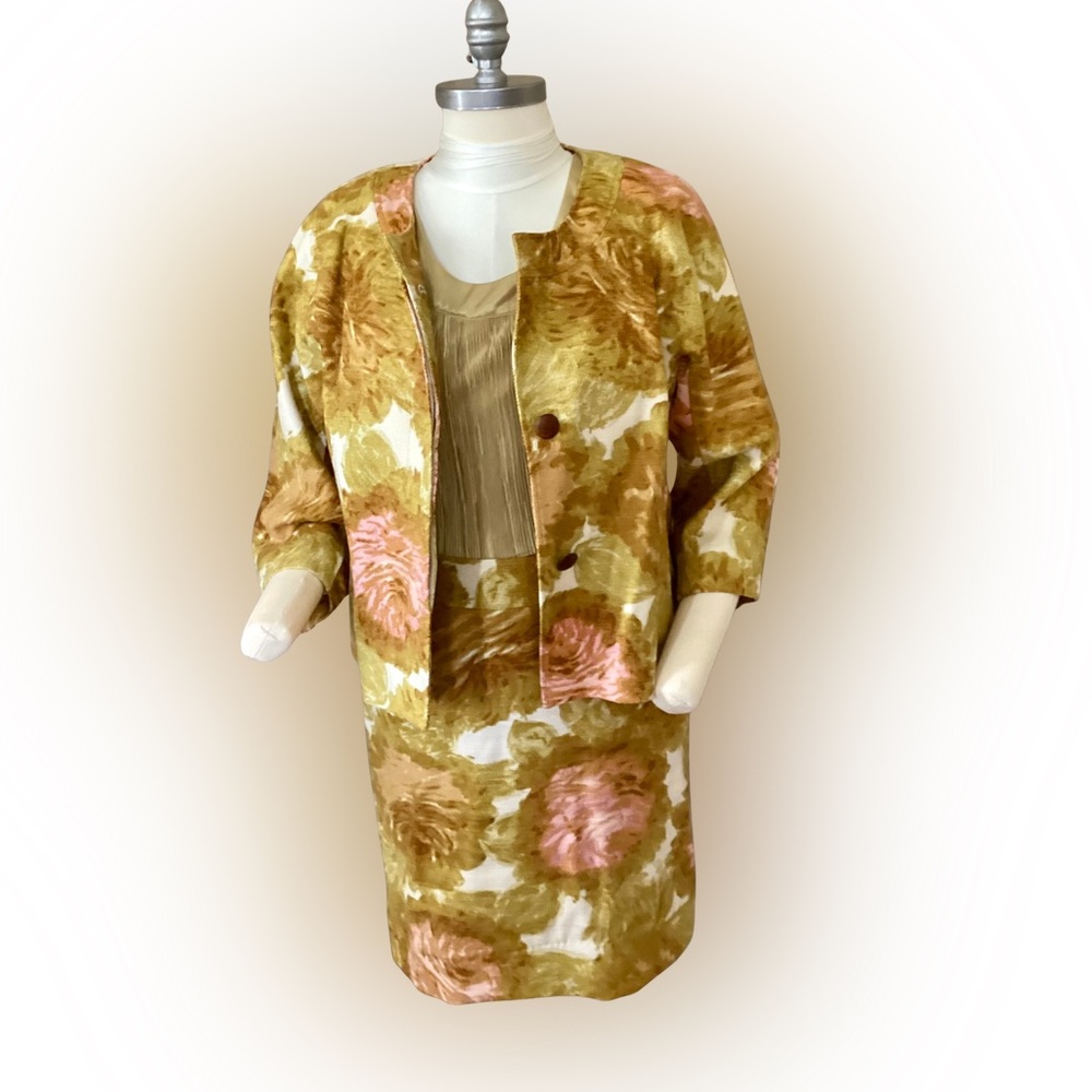 Talbots Yellow and Pink Floral Suit
